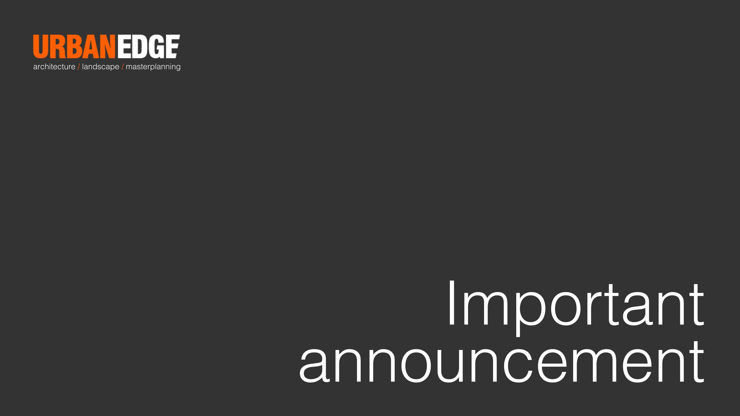 Important Announcement